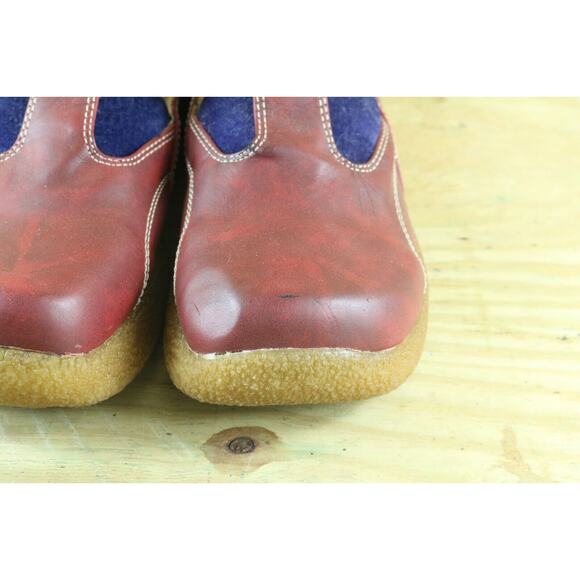 L.E.I. Shoes Womens Sz 9 Red Vintage Platform Y2K Clog Mules Chunky Slip Ons - Picture 3 of 8